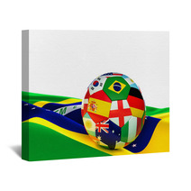 Brazil Soccer Ball Wall Art 65844161
