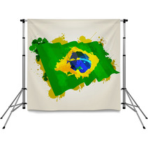 Brazil Splatter Flag Backdrops 61126238