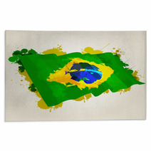 Brazil Splatter Flag Rugs 61126238