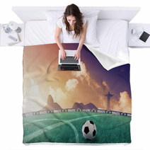 Brazil World Cup Sunset Blankets 62530926