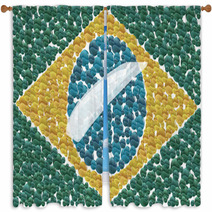 Brazilian Flag Window Curtains 1007030