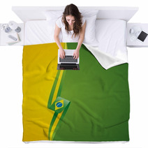 Brazilian Left Side Yellow Color Brochure Cover Vector Blankets 49254298