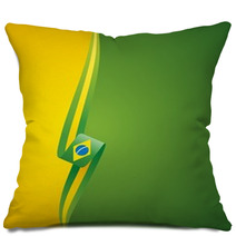 Brazilian Left Side Yellow Color Brochure Cover Vector Pillows 49254298