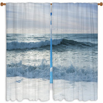 Breaking Ocean Waves Window Curtains 66973904