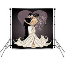 Bride And Fiance Backdrops 35841777
