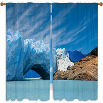 Bridge Of Ice In Perito Moreno Glacier. Window Curtains 12106622
