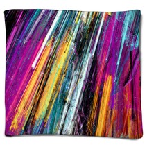 Bright Artistic Splashes Abstract Painting Color Texture Modern Futuristic Pattern Multicolor Dynamic Background Fractal Artwork For Creative Graphic Design Blankets 234039293