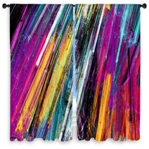 Bright Artistic Splashes Abstract Painting Color Texture Modern Futuristic Pattern Multicolor Dynamic Background Fractal Artwork For Creative Graphic Design Window Curtains 234039293