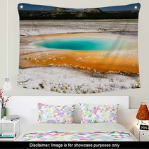 Bright Blue Hot Spring In Yellowstone Wall Art 73116241