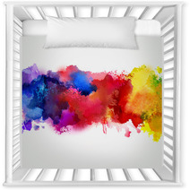 Bright Colorful Watercolor Smoke Stains Digital Art Nursery Decor 57017326