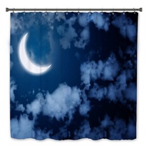 Bright Moon In The Night Sky Bath Decor 65141645