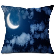 Bright Moon In The Night Sky Pillows 65141645