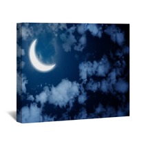 Bright Moon In The Night Sky Wall Art 65141645