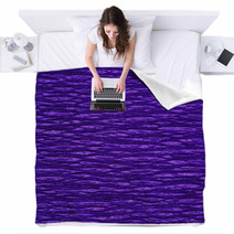 Bright Purple Textured Surface, Close Up Blankets 71993308