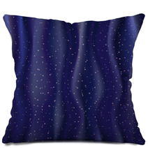 bright stars on the blue folds Pillows 51866629
