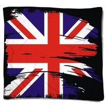 British Flag Grunge Vector Blankets 41065955