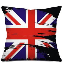 British Flag Grunge Vector Pillows 41065955