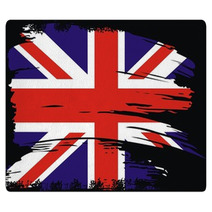 British Flag Grunge Vector Rugs 41065955