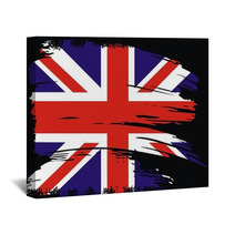 British Flag Grunge Vector Wall Art 41065955