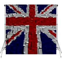 British Flag On Blocks Illustration Backdrops 41138994