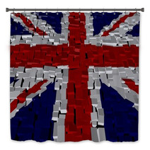 British Flag On Blocks Illustration Bath Decor 41138994
