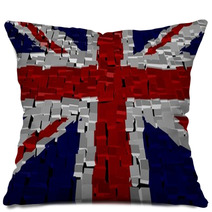 British Flag On Blocks Illustration Pillows 41138994