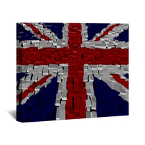 British Flag On Blocks Illustration Wall Art 41138994