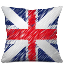 British Flag, Vector Illustration Pillows 35967515