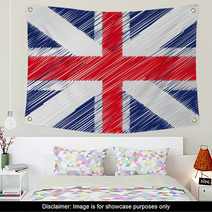 British Flag, Vector Illustration Wall Art 35967515