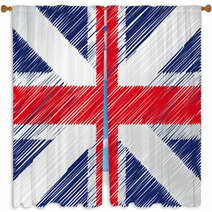 British Flag, Vector Illustration Window Curtains 35967515