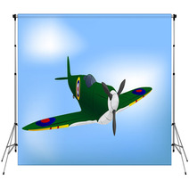 British Green Raf Ww2 Spitfire Backdrops 13518247
