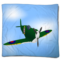 British Green Raf Ww2 Spitfire Blankets 13518247