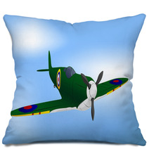 British Green Raf Ww2 Spitfire Pillows 13518247