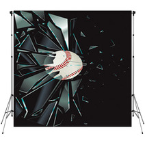 Broken Glass Baseball Backdrops 21445011