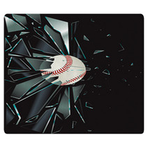 Broken Glass Baseball Rugs 21445011