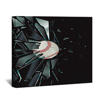 Broken Glass Baseball Wall Art 21445011