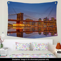 Brooklyn Bridge And Manhattan At Dusk Wall Art 70892727