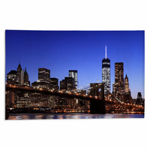Brooklyn Bridge And Manhattan Skyline  New York City Rugs 65743017