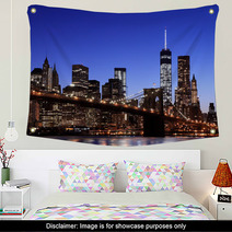 Brooklyn Bridge And Manhattan Skyline  New York City Wall Art 65743017
