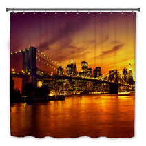 Brooklyn Bridge At Sunset Bath Decor 58655402