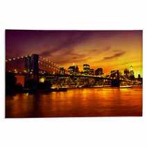 Brooklyn Bridge At Sunset Rugs 58655402