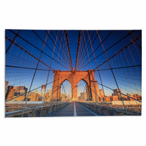 Brooklyn Bridge At Sunset Rugs 61726699