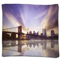 Brooklyn Bridge Sunset Blankets 71040359