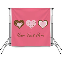 Brown And Pink Hearts Backdrops 21598509