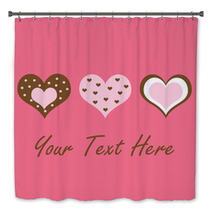 Brown And Pink Hearts Bath Decor 21598509