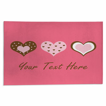 Brown And Pink Hearts Rugs 21598509