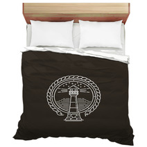 Brown And White Lighthouse Symbol Bedding 111005281