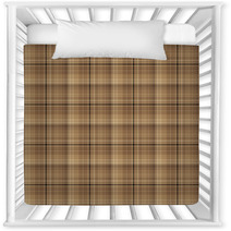 Brown Checkered Pattern Nursery Decor 68393503