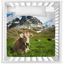 Brown Cow On Green Grass Pasture Nursery Decor 55277338