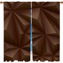 Brown Geometrical Background Window Curtains 71052554